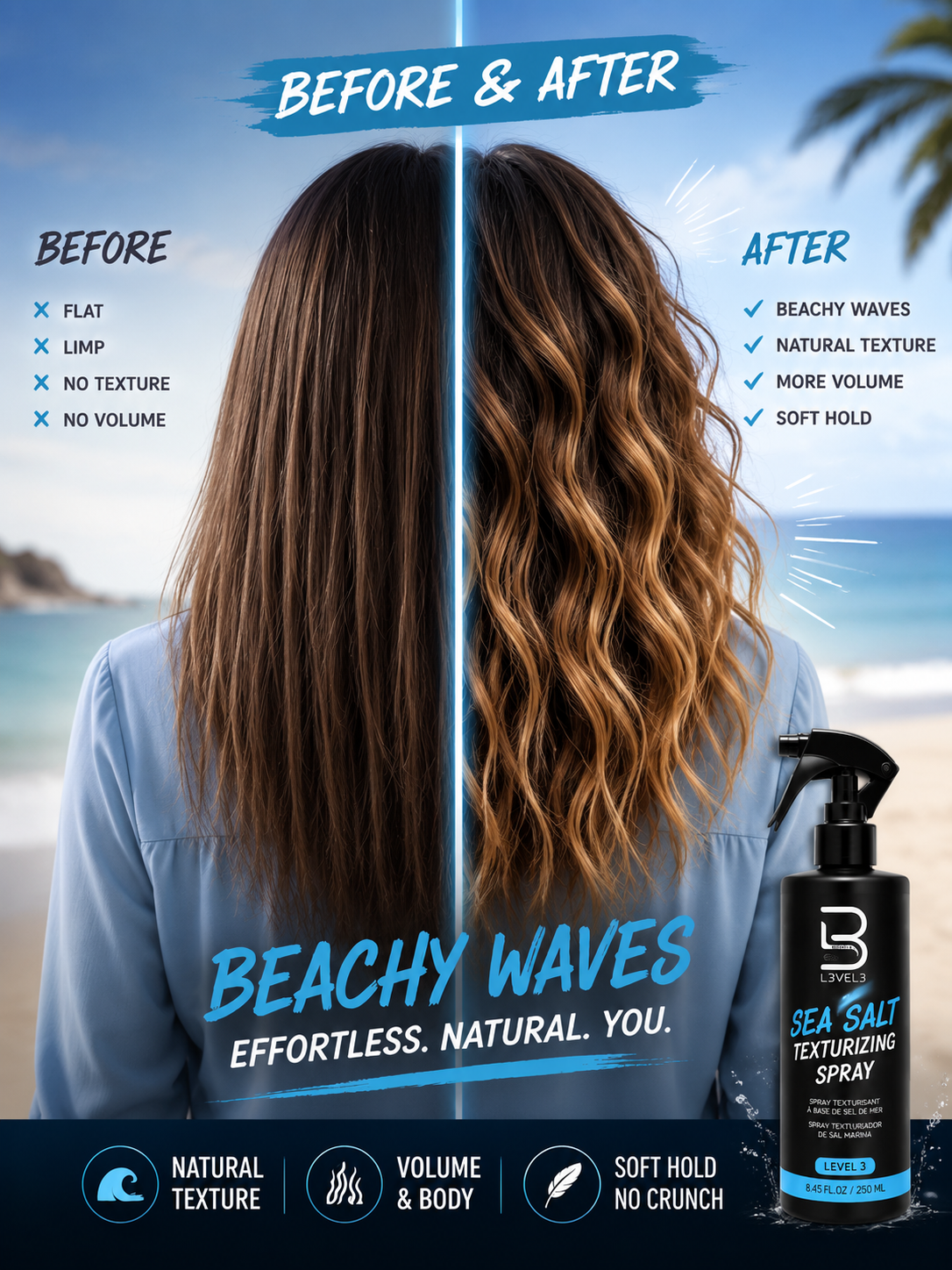 L3vel3 Texturizing Sea Salt Spray 250ml