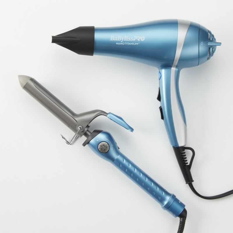 #BNTPP68 BABYLISSPRO NANO TITANIUM IONIC DRYER & 1" CURLING IRON COMBO