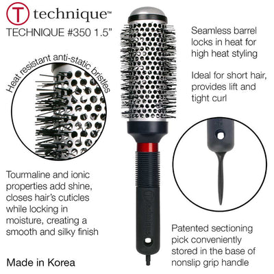 Cricket Technique #350 Thermal hair Brush 1 1/2 inch